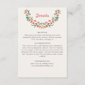 Carte D'accompagnement Moderne Romantique Élégant Mariage de couronne flo (Devant)