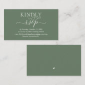 Carte D'accompagnement Moderne romantique, site en ligne RSVP (Devant / Derrière)