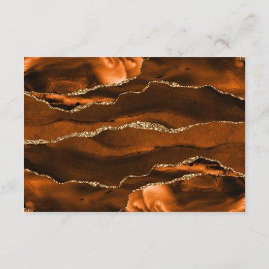 Carte D'accompagnement Moderne Rust Agate Hunter Green Mariage Détails (Dos)