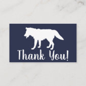 Carte D'accompagnement Moderne Rustique Marine & Raffin de couche de loup (Dos)