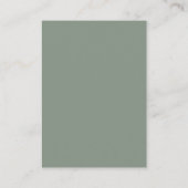 Carte D'accompagnement Moderne Sage Green Minimal QR Code Site Mariage (Dos)