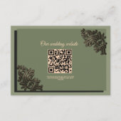 Carte D'accompagnement Moderne Sage vert & or classique Luxe (Devant)