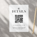 Carte D'accompagnement Moderne Simple Chic Mariage noir et blanc<br><div class="desc">Carte faire-part de mariage moderne avec design chic élégant et style minimaliste.</div>