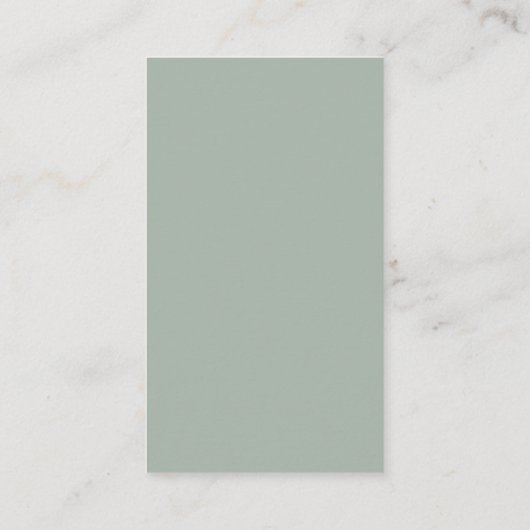 Carte D'accompagnement Moderne Simple Chic Sage Mariage Vert (Dos)