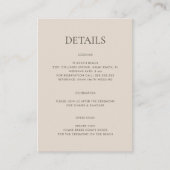 Carte D'accompagnement Moderne simple Monogramme Sand Mix & Match Mariage (Devant)