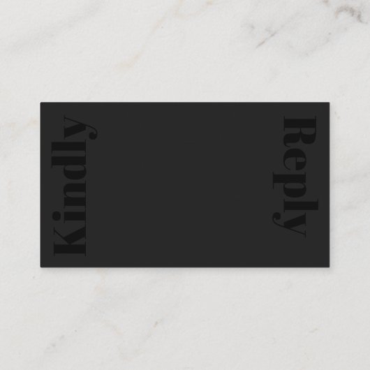 Carte D'accompagnement Moderne simple site mariage en ligne rsvp (Dos)