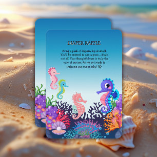 Carte D'accompagnement Moderne sous le Baby shower de Seahorse