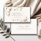 Carte D'accompagnement Moelleux Pastel Blush Meadow Aquarelle Mariage Flo