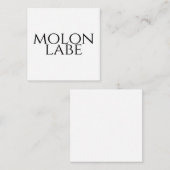 Carte D'accompagnement Molon Labe (Devant / Derrière)