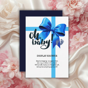 Carte D'accompagnement Mon bébé ! Élégant Baby shower bleu boue