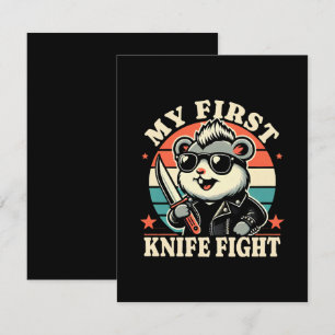 Carte D'accompagnement Mon Premier Combat au Couteau - Hamster Cool