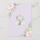 Carte D'accompagnement Monnaie rose Purple Animaux Bois Demander (Dos)