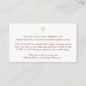 Carte D'accompagnement Monogram burgundy or blanc info site web (Devant)