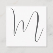 Carte D'accompagnement Monogram Modern Simple Minimalist Plain (Devant)