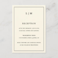 Monogramme à crème simple Mariage élégant