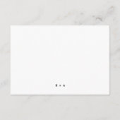 Carte D'accompagnement Monogramme blanc noir simple et moderne (Dos)