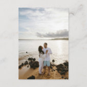 Carte D'accompagnement Monogramme bleu Poudre classique Mariage élégant (Dos)