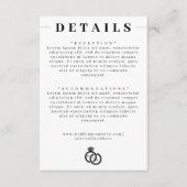 Carte D'accompagnement Monogramme de bague en diamant blanc et noir Détai (Devant)