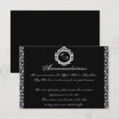 Carte D'accompagnement Monogramme de cadre gothique Insertion (Devant / Derrière)