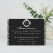 Carte D'accompagnement Monogramme de cadre gothique Insertion (Debout devant)