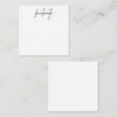 Carte D'accompagnement Monogramme de calligraphie classique professionnel (Devant / Derrière)