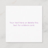 Carte D'accompagnement Monogramme de chevauchement unique | Lavande douce (Dos)