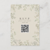 Carte D'accompagnement Monogramme de mariage du bébé RSVP QR (Devant)