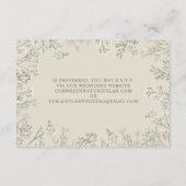 Carte D'accompagnement Monogramme de mariage du bébé RSVP QR (Dos)