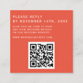 Carte D'accompagnement Monogramme du code QR Abstrait de la torsion rétro (Dos)