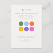 Carte D'accompagnement Monogramme floral | Détails de l'invité Mariage (Dos)