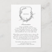 Carte D'accompagnement monogramme floral vintage classique (Devant)