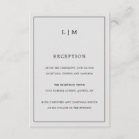 Monogramme gris clair simple Mariage élégant