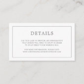 Carte D'accompagnement Monogramme gris foncé simple Mariage élégant (Devant)