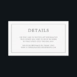 Carte D'accompagnement Monogramme gris foncé simple Mariage élégant<br><div class="desc">Simple petite carte de boîtier mariage avec un design moderne mais élégant avec vos détails entourés d'une fine bordure et votre monogramme sur le dos. Tous les éléments de conception sont gris moyen et peuvent être modifiés dans l'outil d'édition de conception. Un design chic et design qui conviendra à un...</div>