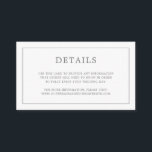 Carte D'accompagnement Monogramme gris foncé simple Mariage élégant<br><div class="desc">Simple petite carte de boîtier mariage avec un design moderne mais élégant avec vos détails entourés d'une fine bordure et votre monogramme sur le dos. Tous les éléments de conception sont gris moyen et peuvent être modifiés dans l'outil d'édition de conception. Un design chic et design qui conviendra à un...</div>