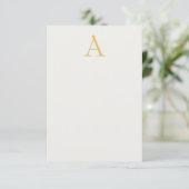 Carte D'accompagnement Monogramme initial professionnel couleur or et pas (Debout devant)