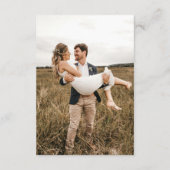 Carte D'accompagnement Monogramme Mariage simple Télécharger la photo Cod (Dos)