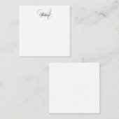 Carte D'accompagnement Monogramme minimaliste Plain moderne (Devant / Derrière)