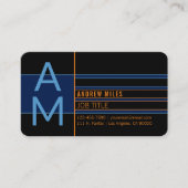 Carte D'accompagnement Monogramme moderne et formes et couleurs modifiabl (Devant)