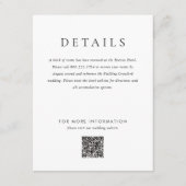 Carte D'accompagnement Monogramme moderne simple Mariage élégant (Devant)