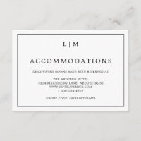 Monogramme noir et blanc simple Mariage élégant