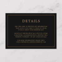 Monogramme noir et or simple Mariage élégant