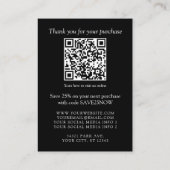 Carte D'accompagnement Monogramme ou ajouter un logo Business QR Code 4 P (Dos)