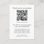 Carte D'accompagnement Monogramme ou ajouter un logo Business QR Code 4 P (Dos)