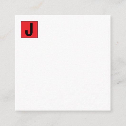 Carte D'accompagnement Monogramme professionnel élégant moderne simple (Devant)