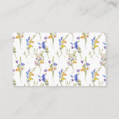 Carte D'accompagnement Monogramme QR Code Site web Mariage floral RSVP (Dos)