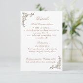 Carte D'accompagnement Monogramme Rococo Florentine (Debout devant)