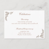 Carte D'accompagnement Monogramme Rococo Florentine (Devant)