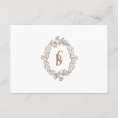 Carte D'accompagnement Monogramme Rococo Florentine (Dos)