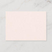 Carte D'accompagnement Monogramme simple code QR rose blush Mariage éléga (Dos)